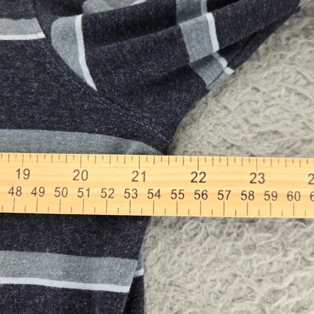 Banana Republic Shirt Mens Large Blue Striped Long Sleeve Polo Pocket Stretch